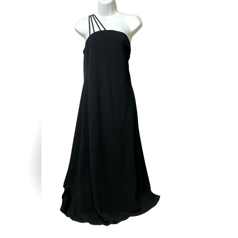 Lauren Ralph Lauren Dress Formal Classic One Shoulder Backless, NWT Black Prom